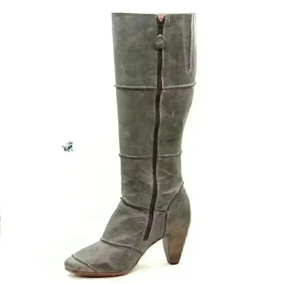 Hub Women’s Brown Distressed Leather Heeled Tall Boots Size EU 40 - Picture 4 of 12